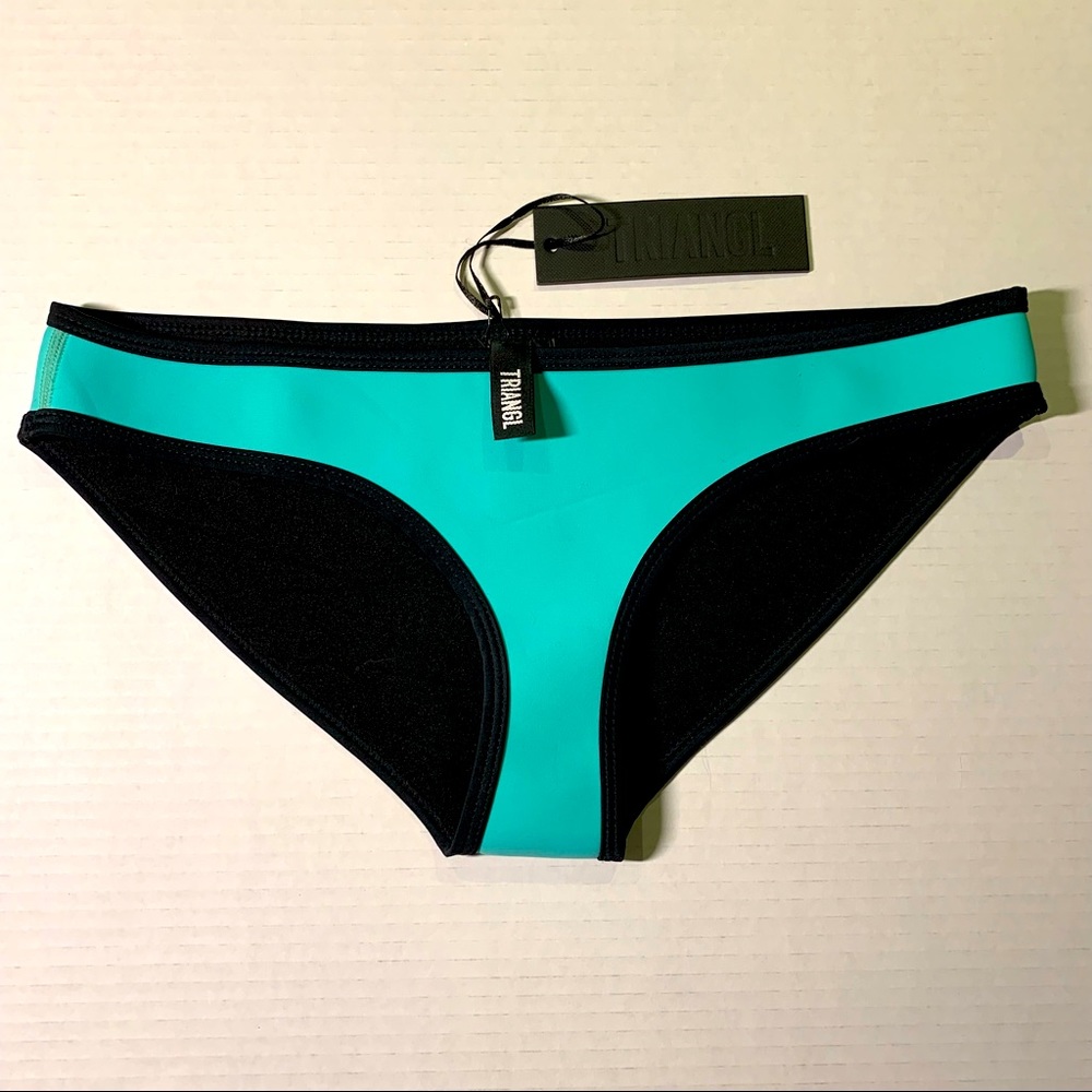 Sz. Med Triangl NWT turquoise bikini bottoms